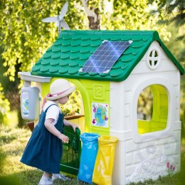 Domek ogrodowy dla dzieci Eco Karmnik Segregacja Odpadów Imitacja Panelu Słonecznego Feber