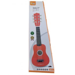 Viga Drewniana gitara dla dzieci Czerwona 21 cali 6 strun Viga Toys