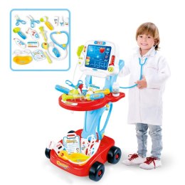 Wózek Małego Lekarza Zestaw Lekarski Dla Dzieci 17 akc Woopie