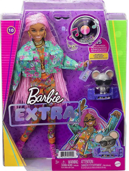 Lalka Barbie Extra Tęczowe warkoczyki Myszka DJ