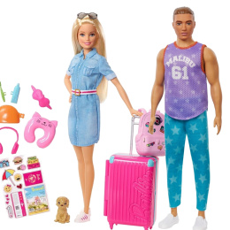 Lalka Barbie i Ken w podróży