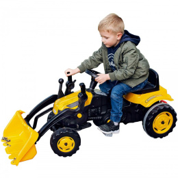 Duży Traktor dla Dzieci Na Pedały Spychacz Żółty Woopie