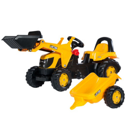 Rolly Toys rollyKid Traktor na pedały JCB z łyżką i przyczepą 2-5 Lat Rolly Toys