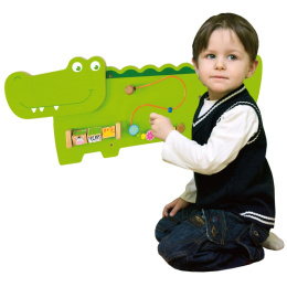 Sensoryczna Drewniana Tablica Manipulacyjna Viga Toys Krokodyl Certyfikat FSC Viga Toys