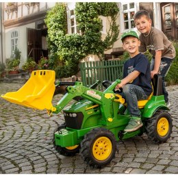 Duży Traktor dla dzieci na pedały Biegi Pompowane Koła Rolly Toys John Deere