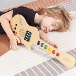 CLASSIC WORLD Gitara Drewniana Elektryczna Świecąca Dla Dzieci Classic World