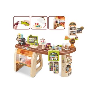 WOOPIE Sklep Supermarket Wózek Kasa Ruchome Elementy + 65 akc. Woopie