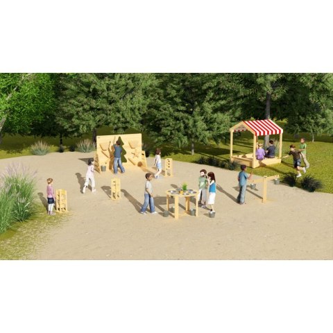 Stolik Stół Edukacyjny Ogrodowy 6 Funkcji Zabawa Piaskiem Płynem Kamieniami