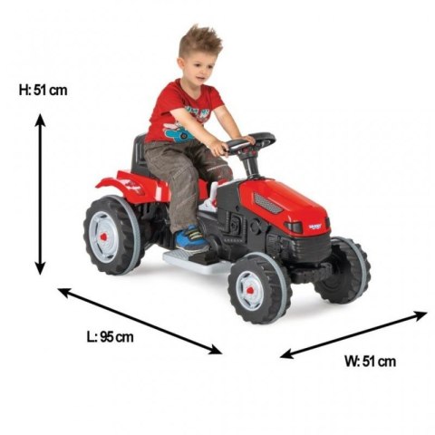 Duży czerwony traktor na akumulator 6V Woopie Duży czerwony traktor na akumulator 6V Woopie