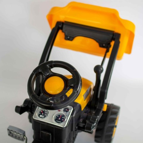 Duży Traktor dla Dzieci Na Pedały Spychacz Żółty Woopie Duży Traktor dla Dzieci Na Pedały Spychacz Żółty Woopie