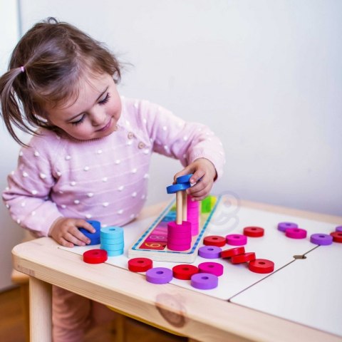 WOOPIE GREEN Układanka Nauka Liczenia i Kolorów Montessori