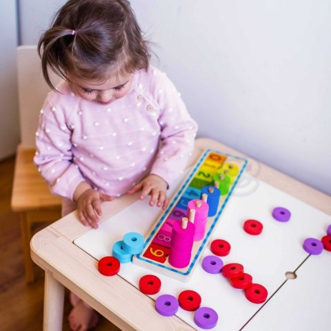 WOOPIE GREEN Układanka Nauka Liczenia i Kolorów Montessori