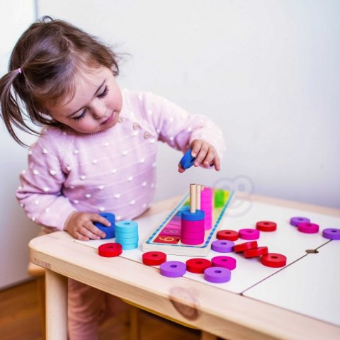 WOOPIE GREEN Układanka Nauka Liczenia i Kolorów Montessori