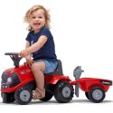 FALK Traktorek Baby Case IH Ride-On Czerwony z Przyczepką + akc. od 12 miesięcy