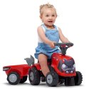 FALK Traktorek Baby Case IH Ride-On Czerwony z Przyczepką + akc. od 12 miesięcy