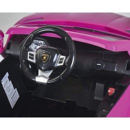 AUTO SAMOCHÓD ELEKTRYCZNY Lamborghini Aventador Pink 6V 3+
