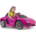 AUTO SAMOCHÓD ELEKTRYCZNY Lamborghini Aventador Pink 6V 3+