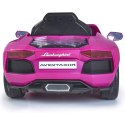 AUTO SAMOCHÓD ELEKTRYCZNY Lamborghini Aventador Pink 6V 3+