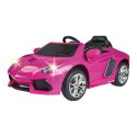 AUTO SAMOCHÓD ELEKTRYCZNY Lamborghini Aventador Pink 6V 3+