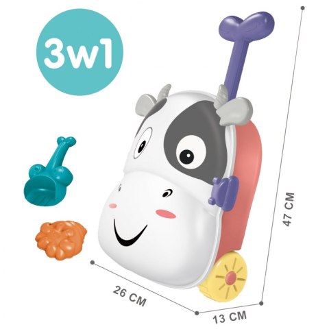 Zestaw do Piasku 3w1 Walizka Krówka + Zabawka Wodna