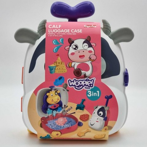 Zestaw do Piasku 3w1 Walizka Krówka + Zabawka Wodna