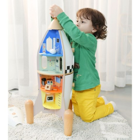 Drewniany Domek Rakieta dla Dzieci + figurki Drewniany Domek Rakieta dla Dzieci + figurki