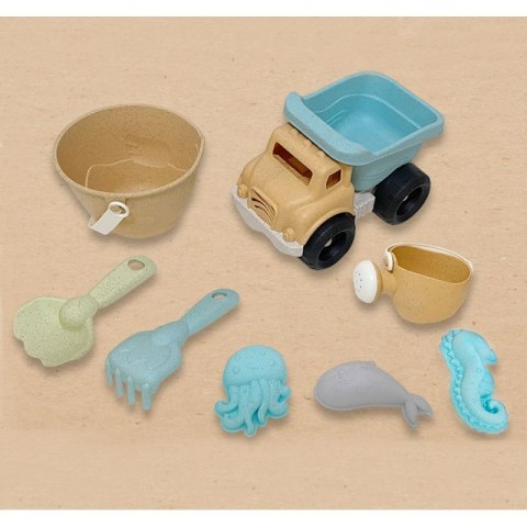 BIODEGRADOWALNY Zestaw do Piasku Wiaderko Wywrotka 8 el. Woopie