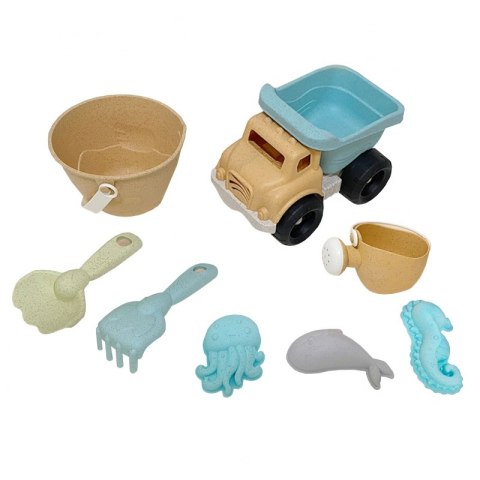 BIODEGRADOWALNY Zestaw do Piasku Wiaderko Wywrotka 8 el. Woopie