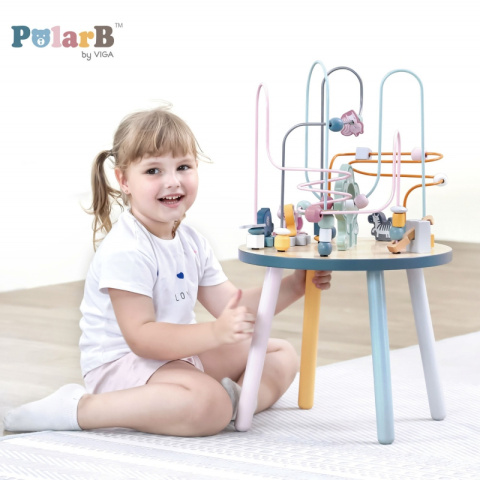 Drewniany Stolik Edukacyjny Manipulacyjny Przeplatanka Viga Toys