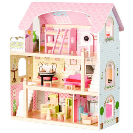 Drewniany domek dla lalek - Rezydencja Rosa