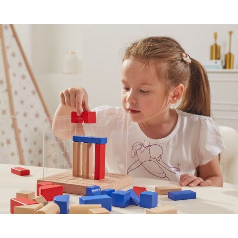 Viga Drewniana Gra Budowanie Klocki 3D Montessori Viga Drewniana Gra Budowanie Klocki 3D Montessori