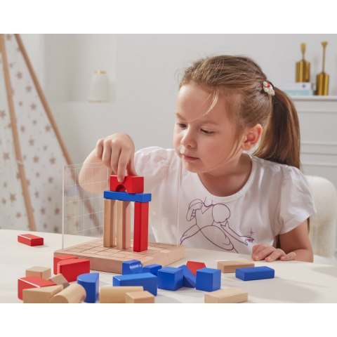 Viga Drewniana Gra Budowanie Klocki 3D Montessori Viga Drewniana Gra Budowanie Klocki 3D Montessori