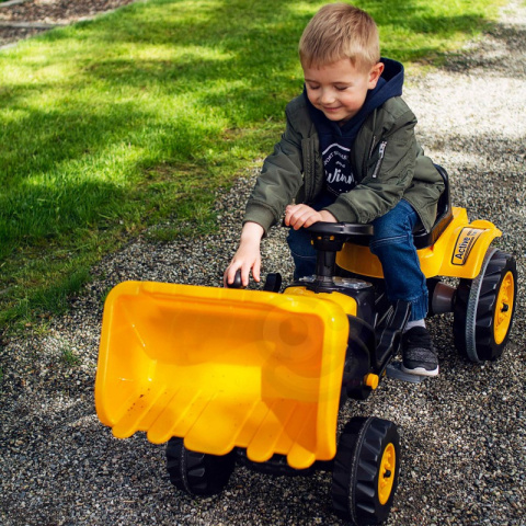 Duży Traktor dla Dzieci Na Pedały Spychacz Żółty Woopie Duży Traktor dla Dzieci Na Pedały Spychacz Żółty Woopie
