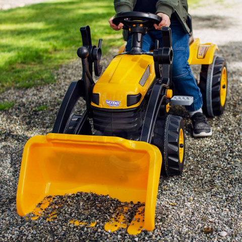 Duży Traktor dla Dzieci Na Pedały Spychacz Żółty Woopie Duży Traktor dla Dzieci Na Pedały Spychacz Żółty Woopie