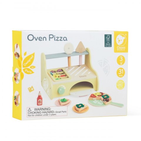 CLASSIC WORLD Drewniany Piec do Pizzy zabawka Oven Pizza 3+ FSC