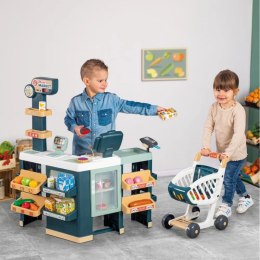 Smoby Sklep Maximarket Wózek Elektroniczną Kasą ze Skanerem Waga i Lodówka