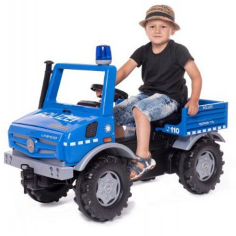 Rolly Toys Ciężarówka Samochód na pedały Unimog Mercedes-Benz Policja Rolly Toys