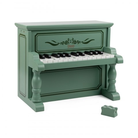 Śliczne Pianinko Vintage instrument dla dzieci + Książeczka do Nauki CLASSIC WORLD P