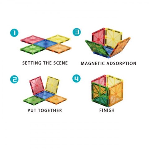 WOOPIE Magnetyczne Klocki Konstrukcyjne Montessori 3D WOOPIE Magnetyczne Klocki Konstrukcyjne Montessori 3D