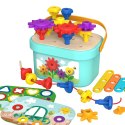 TOOKY TOY Układanka Montessori Kołki w Pudełku Stosy Nawlekanka