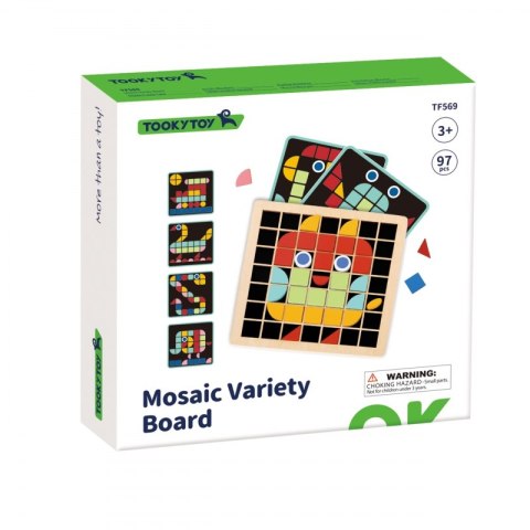 TOOKY TOY Mozaika Drewniana Układanka Montessori TOOKY TOY Mozaika Drewniana Układanka Montessori