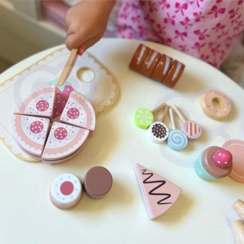 TOOKY TOY Sweet Cake Drewniany Zestaw Słodkości w Pudełku TOOKY TOY Sweet Cake Drewniany Zestaw Słodkości w Pudełku