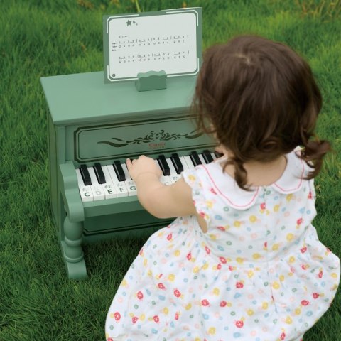 Śliczne Pianinko Vintage instrument dla dzieci + Książeczka do Nauki CLASSIC WORLD P