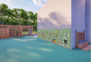 Panel Ścienny Tablica Naukowa Kreatywna STEM Zestaw 2szt. + panel montażowy MASTERKIDZ na zewnątrz do szkoły przedszkola