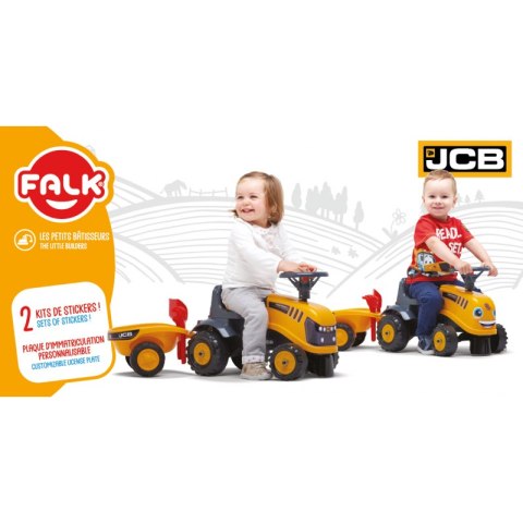 FALK Traktorek JCB Pomarańćzowy z Przyczepką od 1 roku