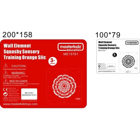 MASTERKIDZ Tablica Edukacyjna Sensoryczna Pomarańcza Masterkidz