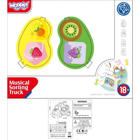 WOOPIE BABY Interaktywny Samochodzik Muzyczny Sorter Montessori Niebieski