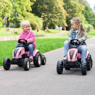 Traktor dla dzieci Country Star Różowy na Pedały + Przyczepka i Klakson od 2 Lat FALK