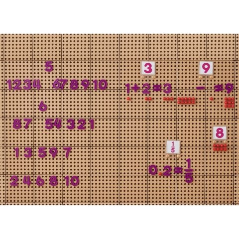 MASTERKIDZ Zestaw Cyferek i Znaków do Nauki Liczenia i Matematyki do Paneli Ściennych STEM 82 el.