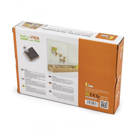 Viga Układanka drewniana puzzle magnetyczne - pojazdy Certyfikat FSC Viga Toys